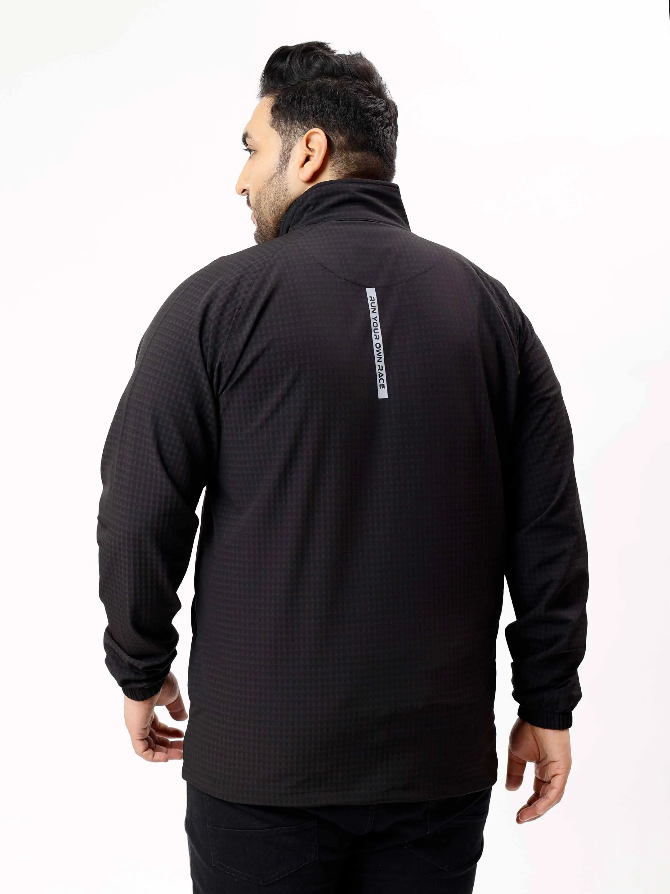 Premium Textured Plus Size Sports Jacket