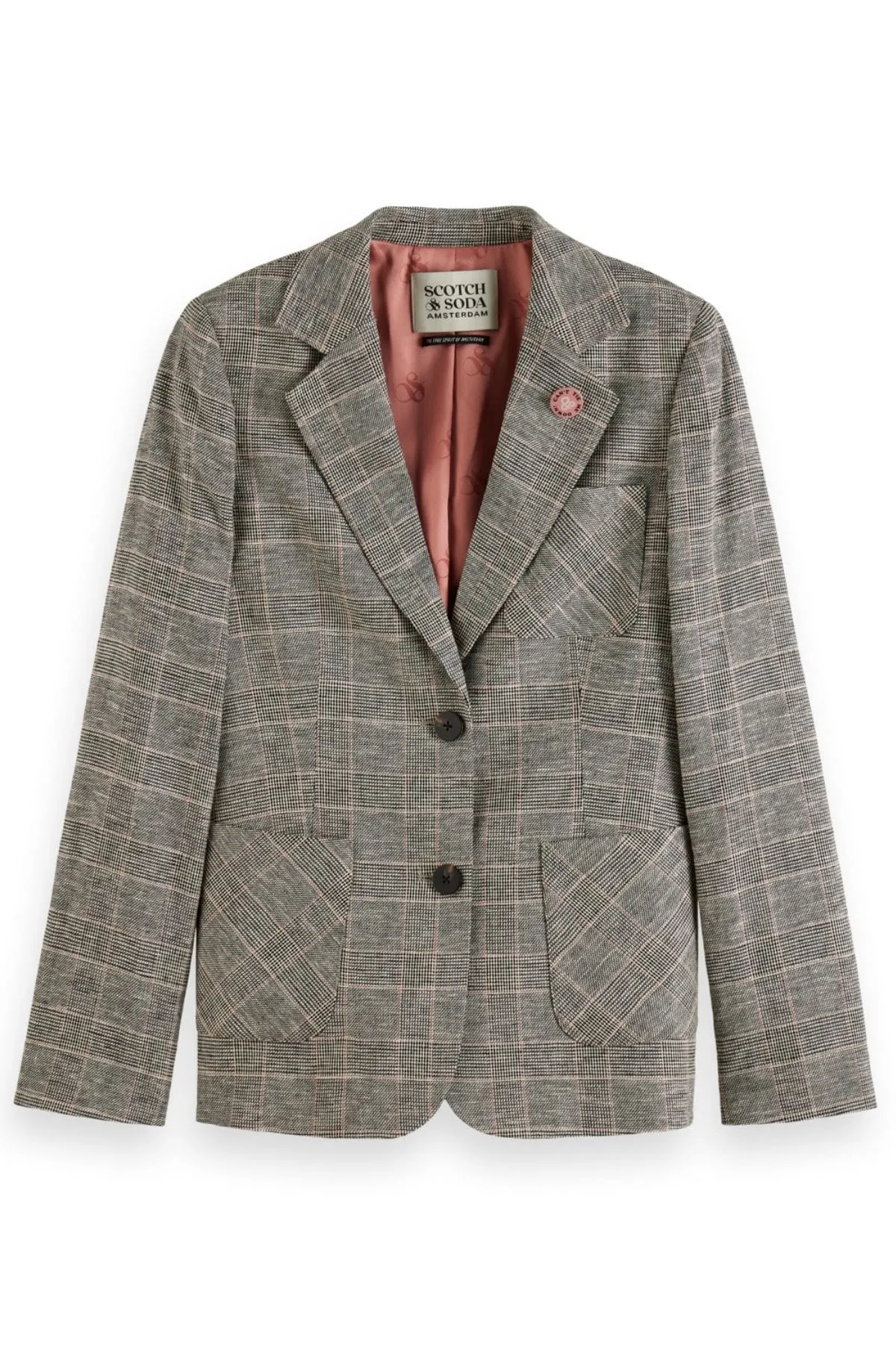 PRINCE OF WALES CHECK SINGLE BLAZER