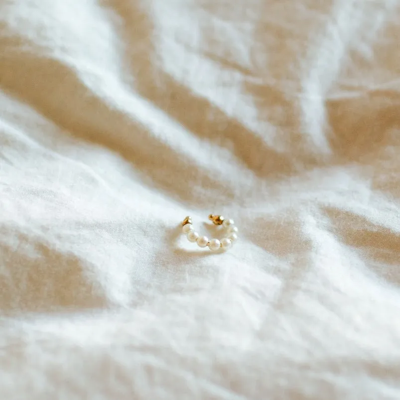 Princess Gold Filled Pearl Ear Cuff