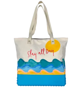 Printed Canvas Bogg Bag - Slay All Day