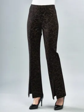 Printed Flared Scuba Pants Goldmine by Insight