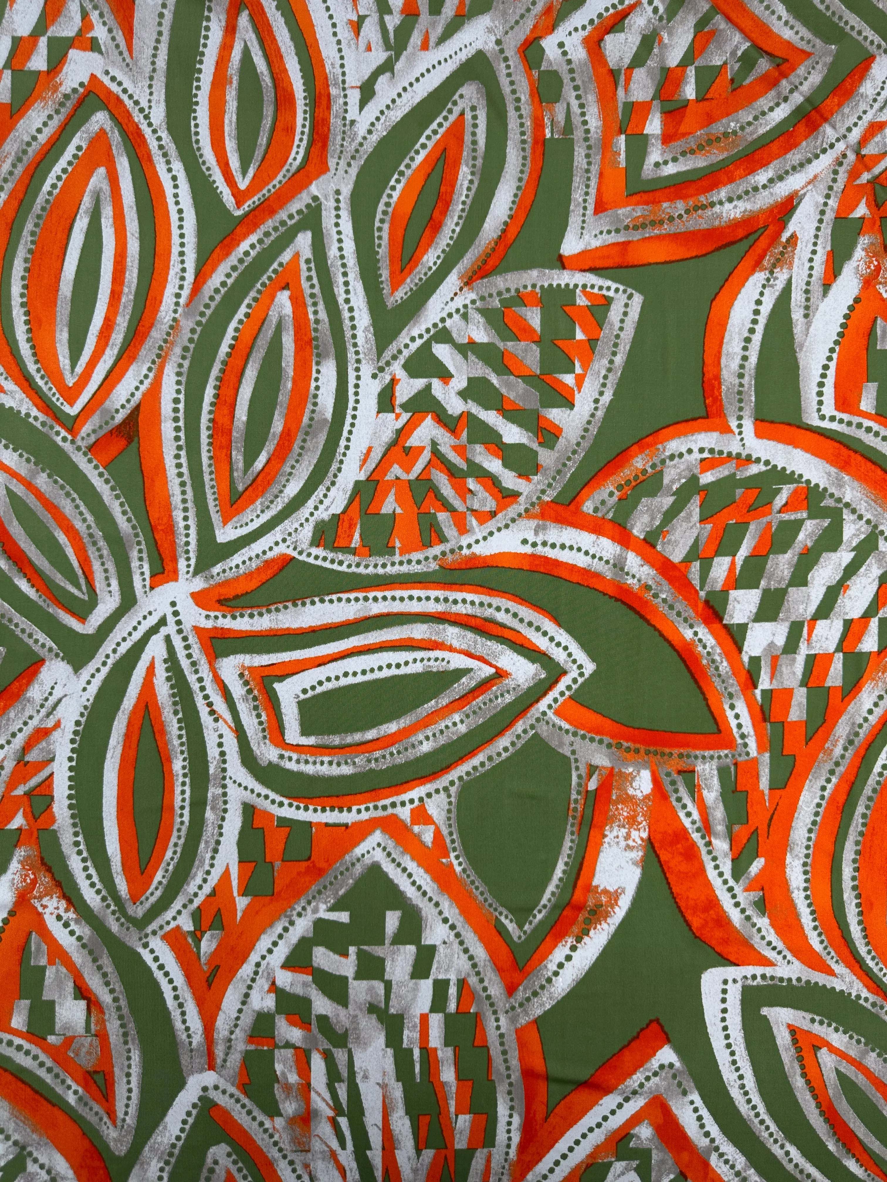 Printed Lycra - Papaya - 150cm