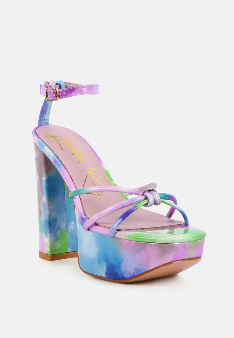 Prisma Tie-Dye High Platform Heeled Sandals