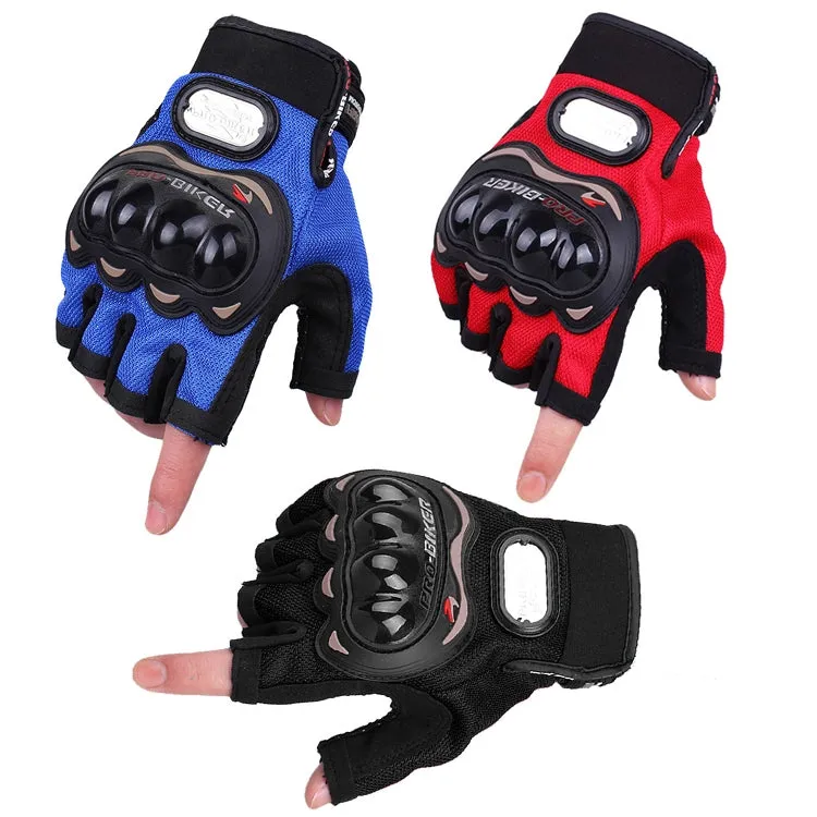 PRO-BIKER PRO01C Outdoor Cycling Glove Motorcycle Anti-Drop Safety Protection Half-Finger Glove, Specification: XXL(Red)