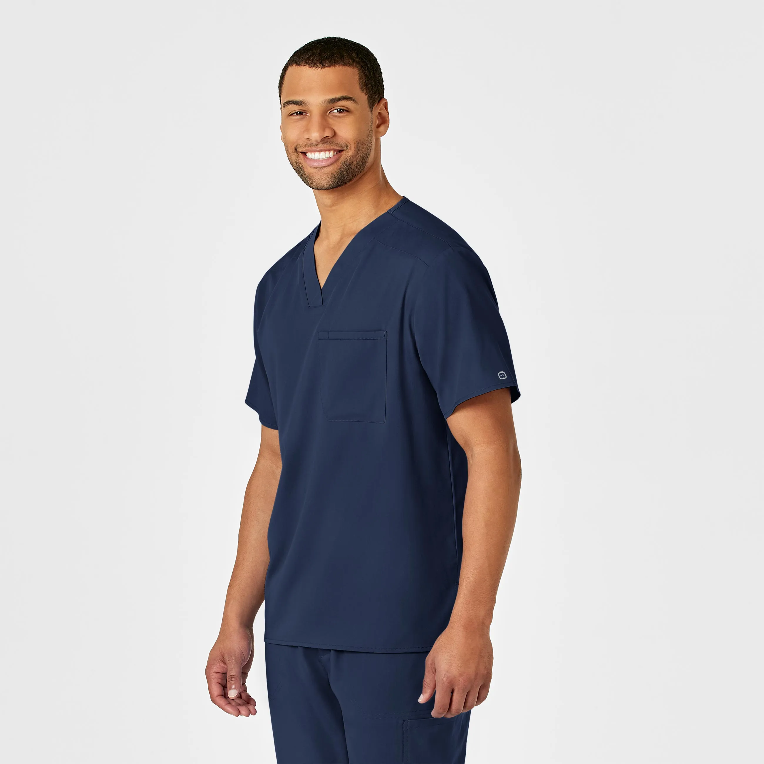 PRO Men's V-Neck Scrub Top - Navy