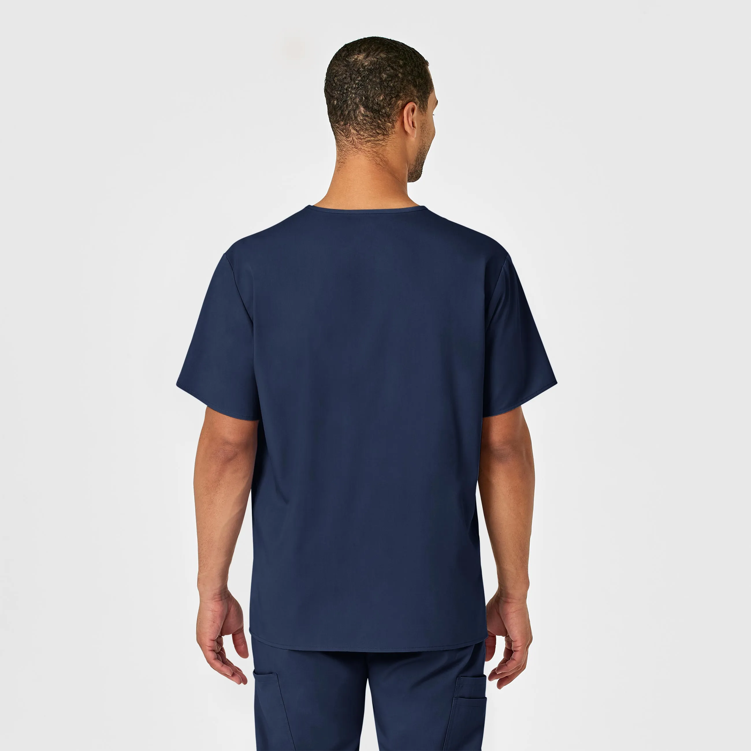 PRO Men's V-Neck Scrub Top - Navy