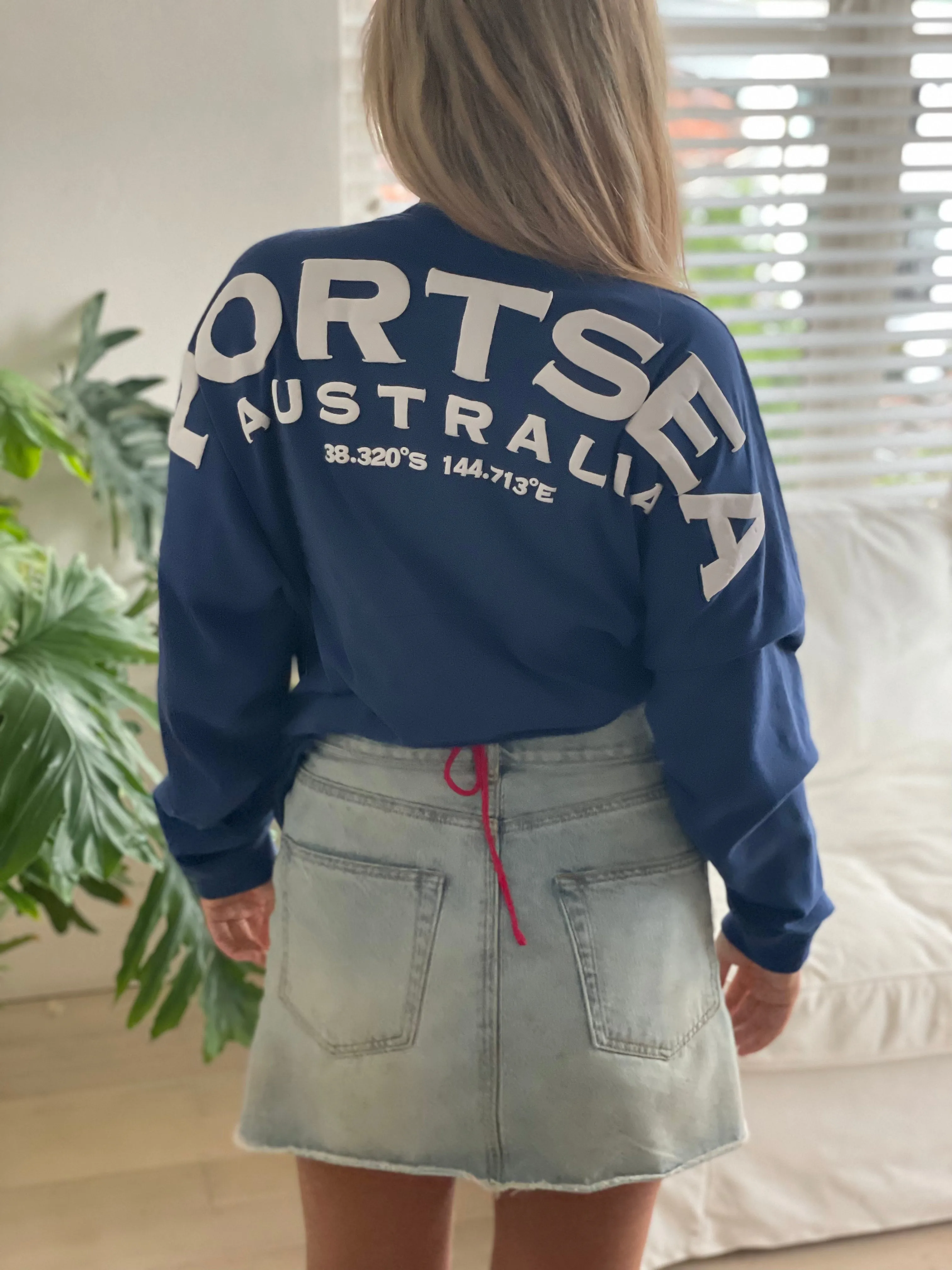 PROJECT LOCAL - PORTSEA unisex sweat top - BLUE