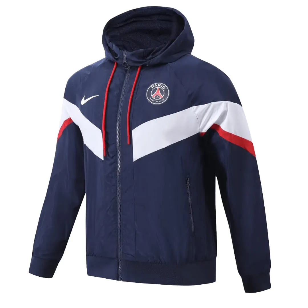 PSG Windbreaker Hoodie Jacket Navy 2023/24