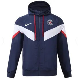 PSG Windbreaker Hoodie Jacket Navy 2023/24