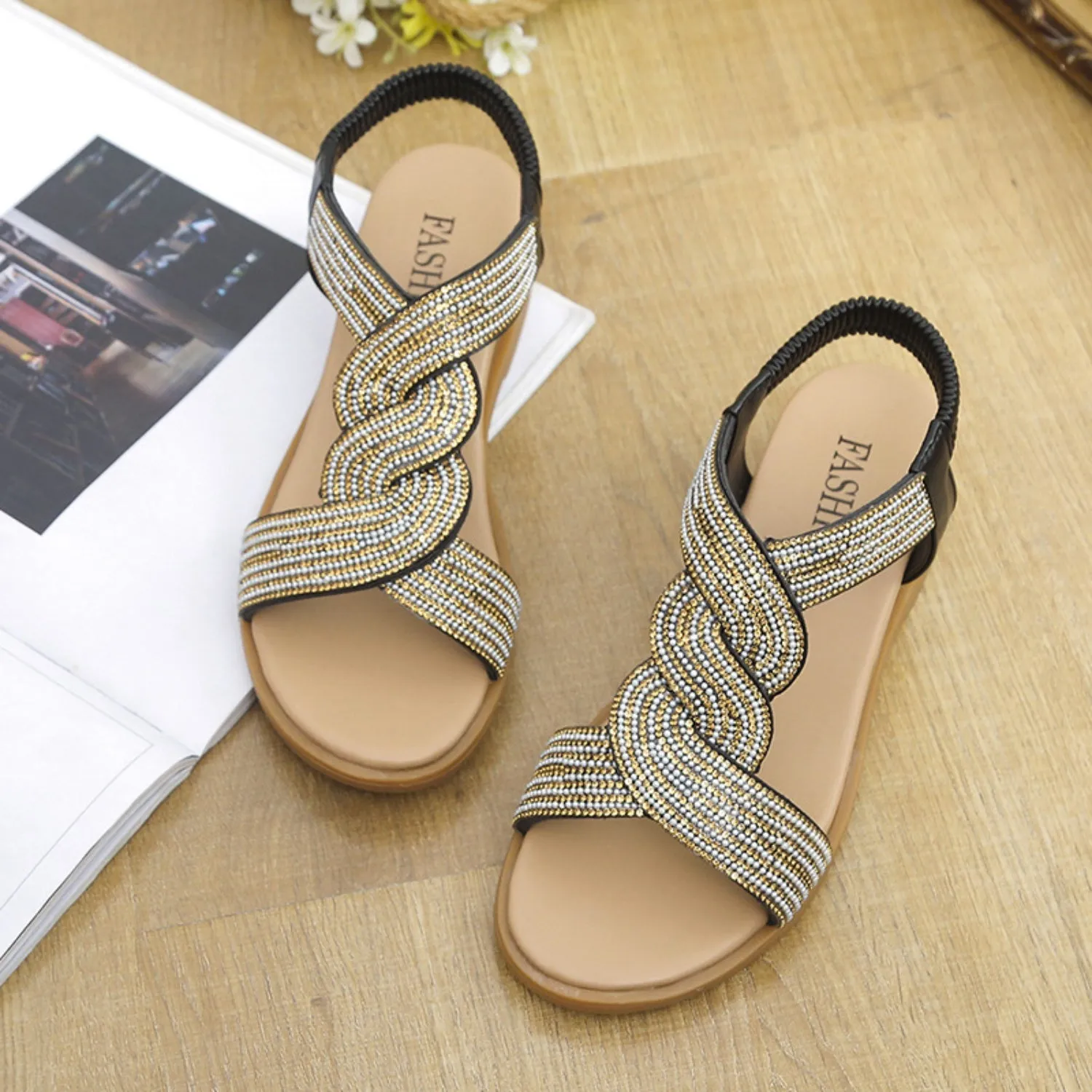 PU Leather Open Toe Sandals