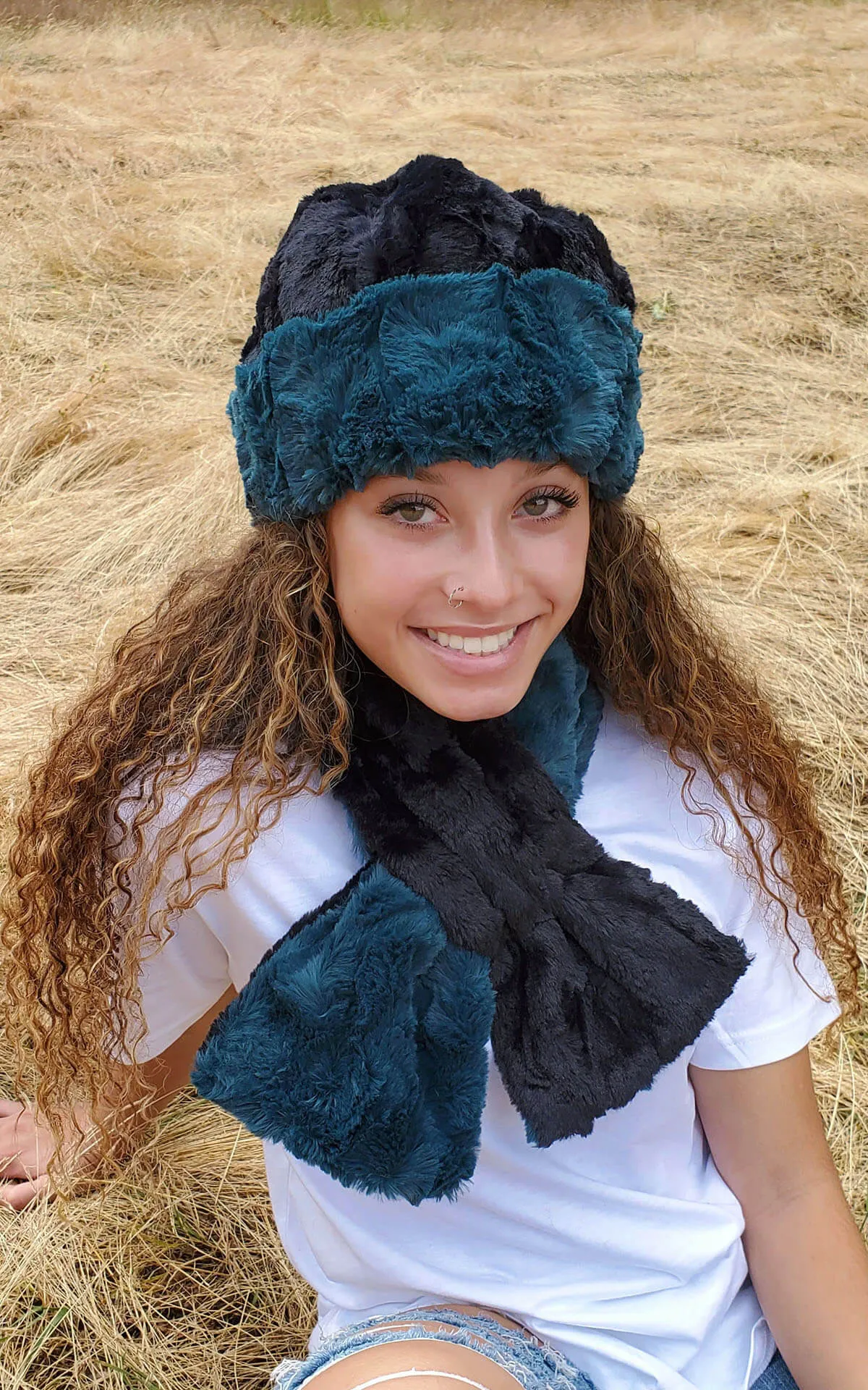 Pull-Thru Scarf -  Luxury Faux fur in Glacier Bay -  Sold Out!