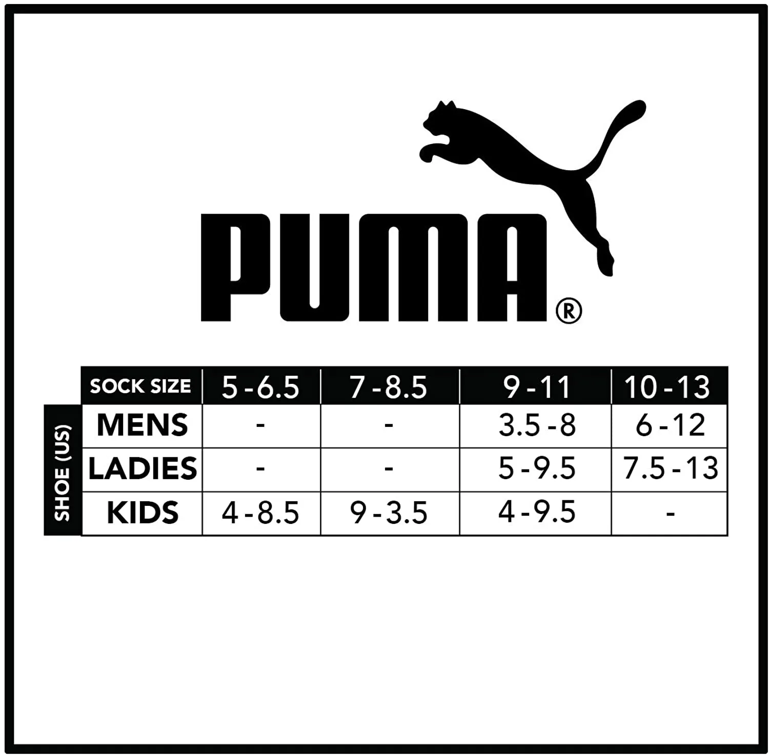 PUMA Women's 6 Pack Runner Socks