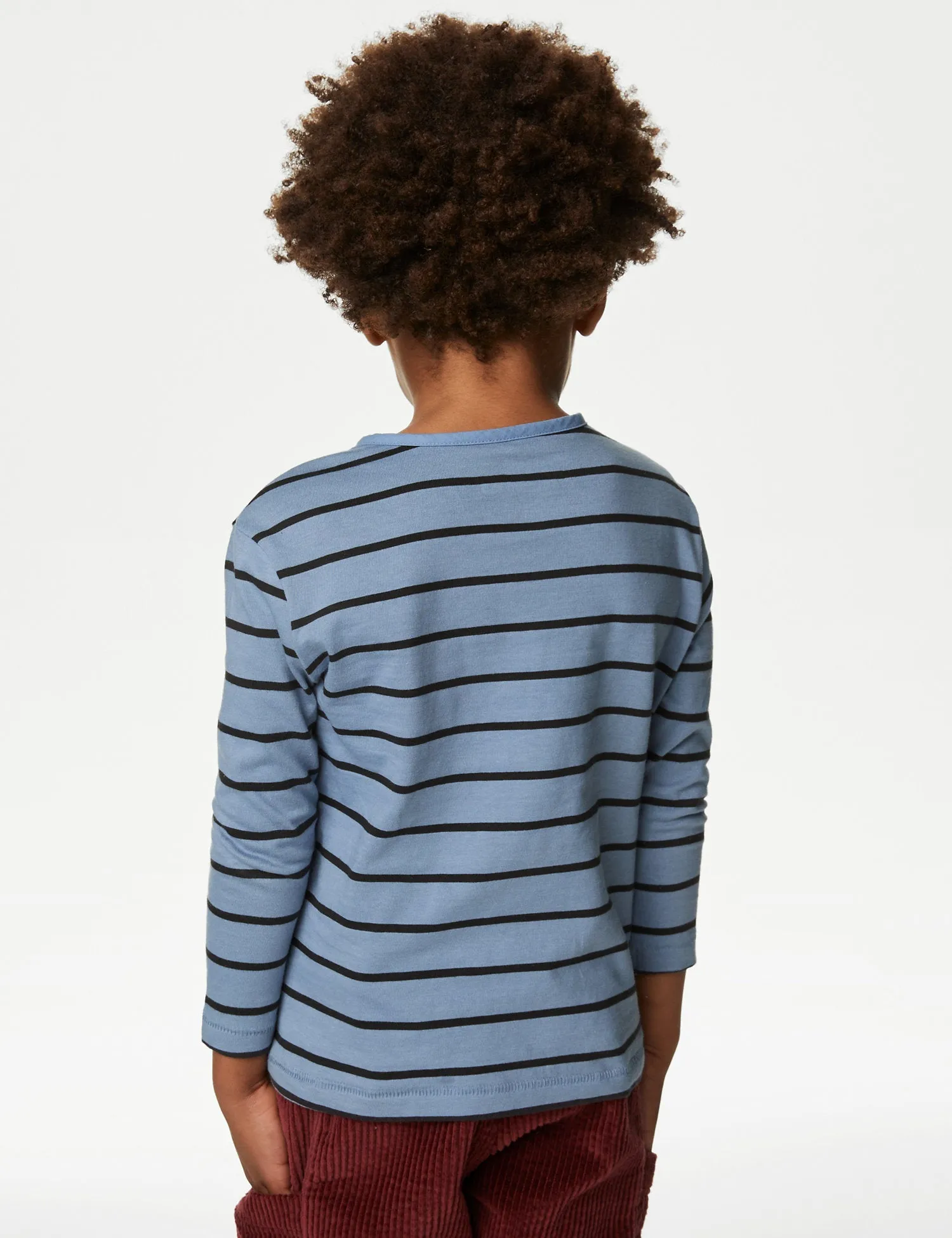 Pure Cotton Breton Striped Henley Top