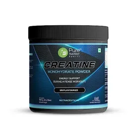 Pure Nutrition Micronised Creatine Monohydrate Powder, Pre / Post Workout Supplement, Instant Energy for Athletic Performance, Fast Recovery, Increased Muscle Mass, Unflavoured, 100g, 33 Servings