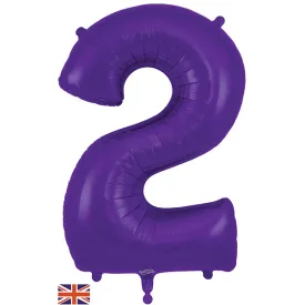 Purple 2 Large Shape Number Balloon