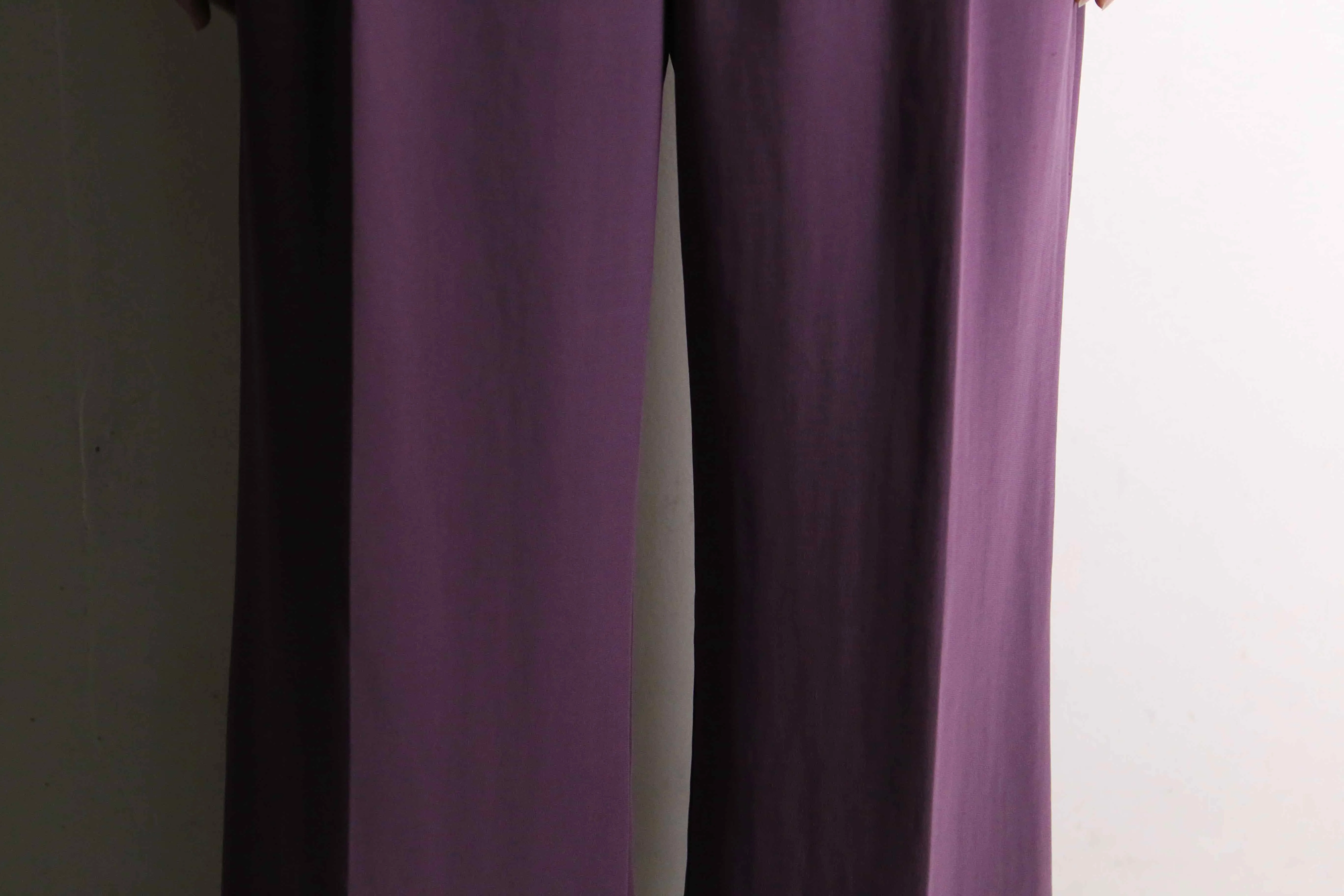 purple center press tapered pants