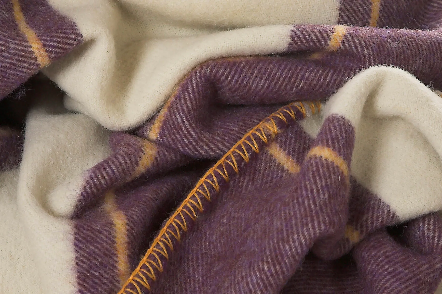 Purple Lacken Irish Wool Bed Blanket