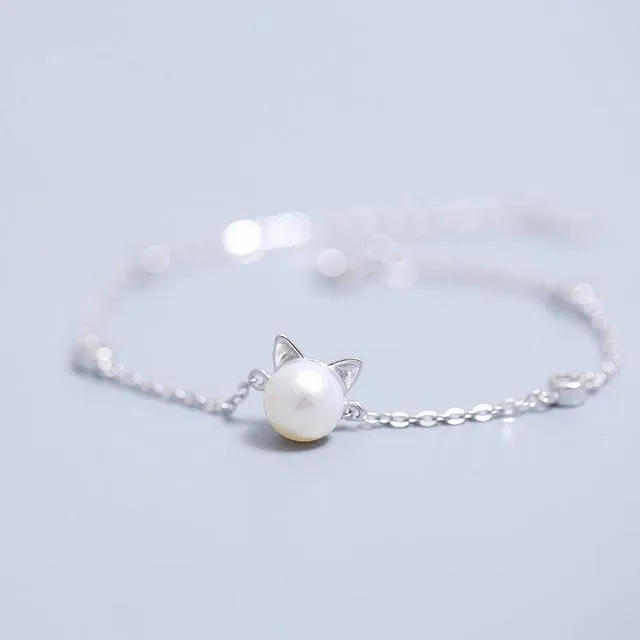 Purrfect Pearl Bracelet