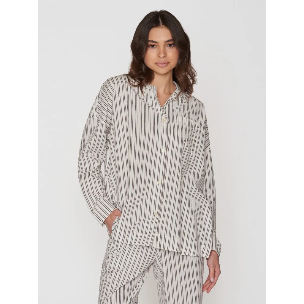 Pyjama set - GOTS/Vegan - Stripe - brown