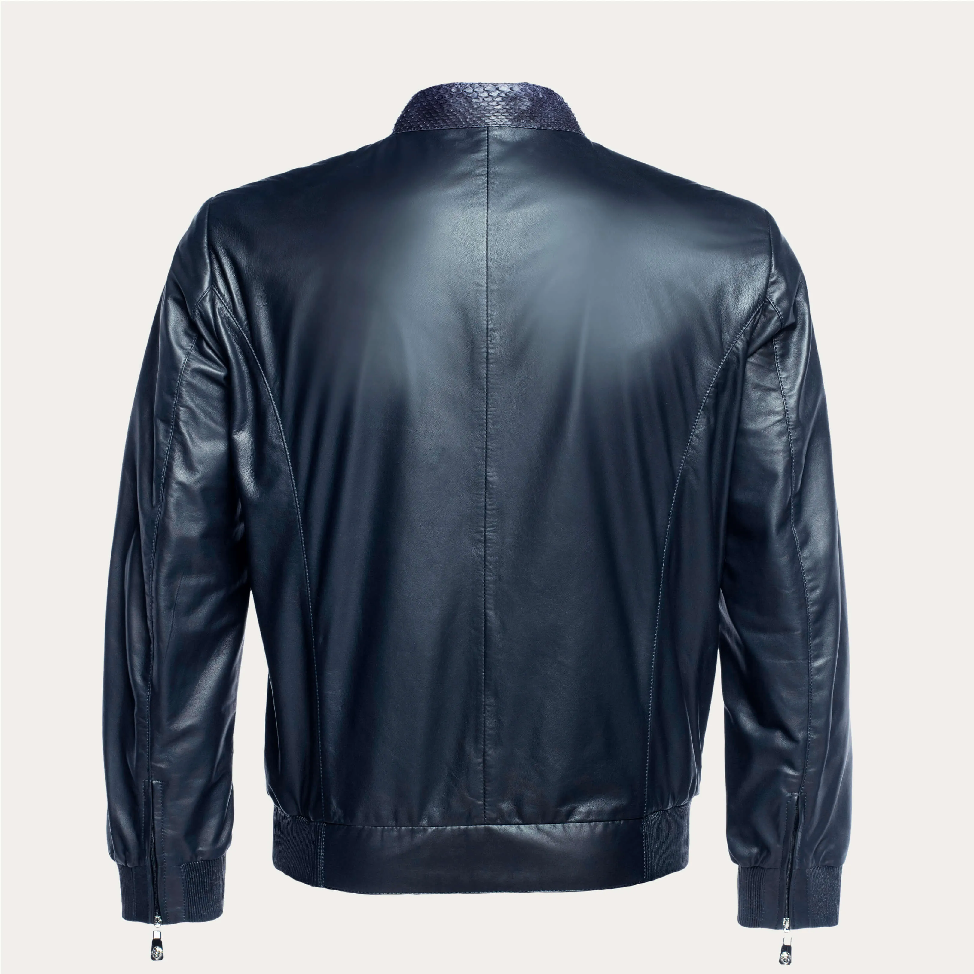 Python Leather & Napa Leather Blouson Jacket