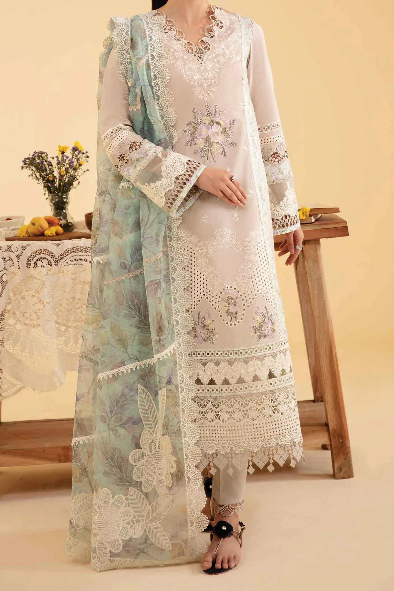 Qlinekari By Qalamkar Unstitched 3 Piece Emb Lawn Collection'2024-SQ-13-Aysel