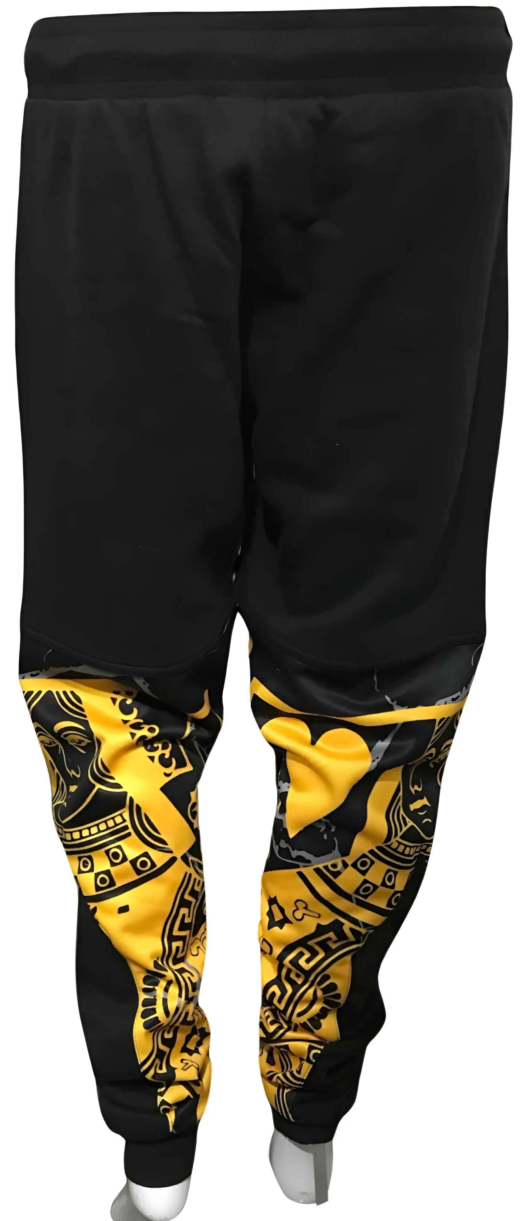 ^QUEEN OF HEARTS^ LUXURY *GOLD* JOGGER SWEATPANTS (CUT & SEW) (EMBROIDERED LOGO)