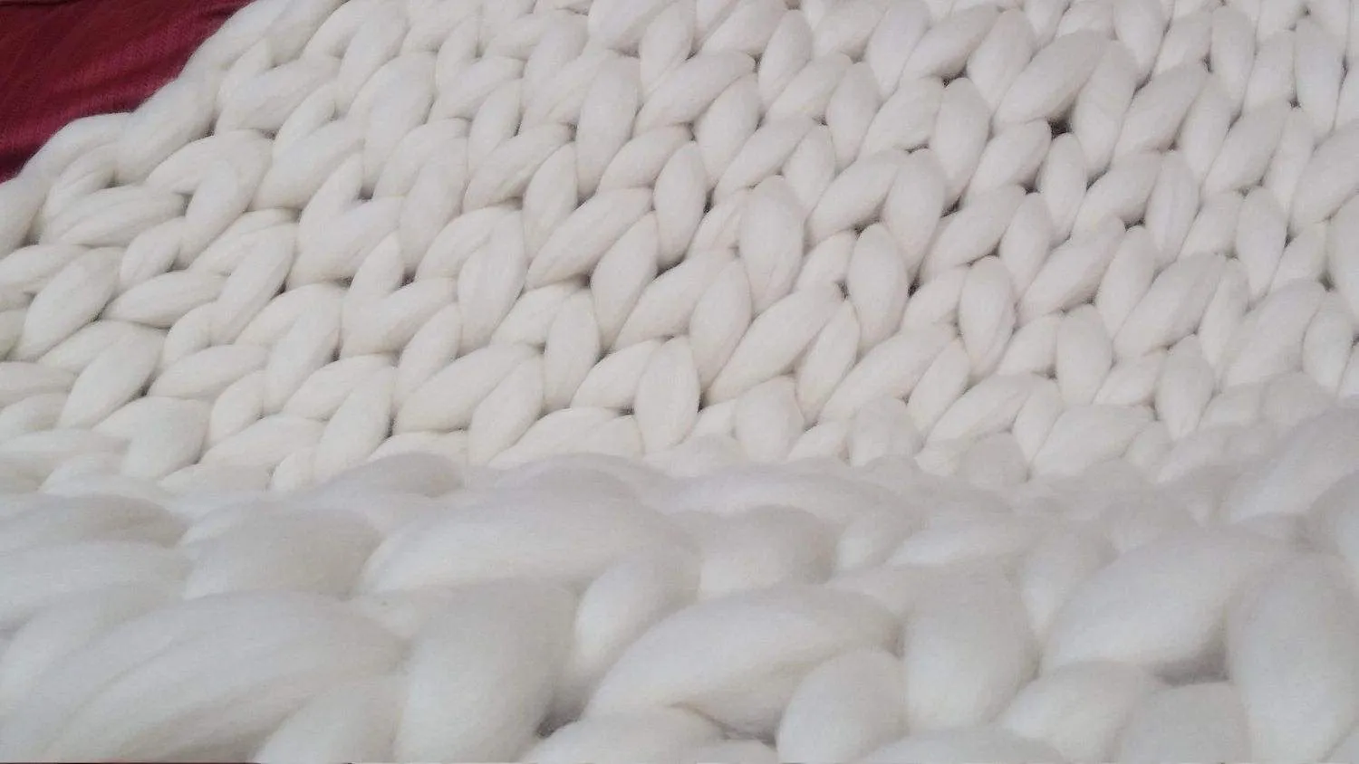 QUEEN Super Chunky Knit  Blanket Merino Wool 60"x 80" QUEEN Blanket Giant Knit, Extra Chunky Wool Blanket, Bulky Knit Blanket, Arm Knit Cozy