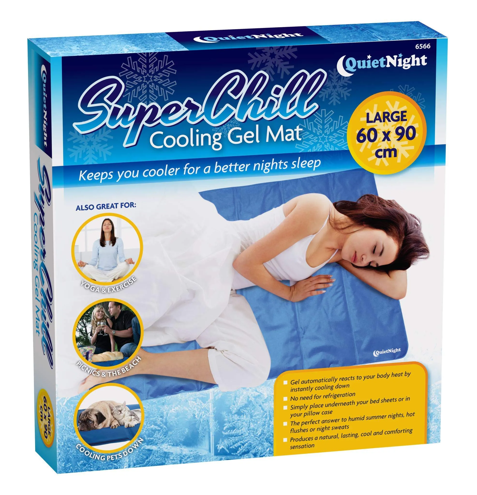 Quietnight Superchill Cooling Gel Mat - 60 cm x 90 cm