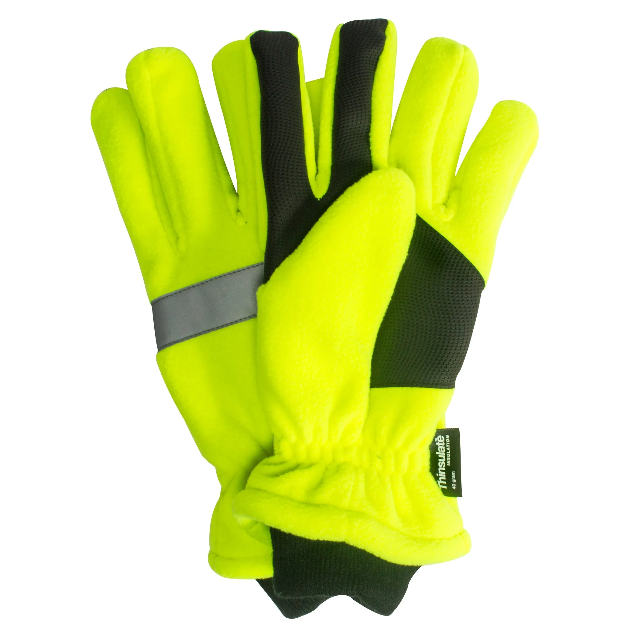 QuietWear High Vis Waterproof Fleece Gloves