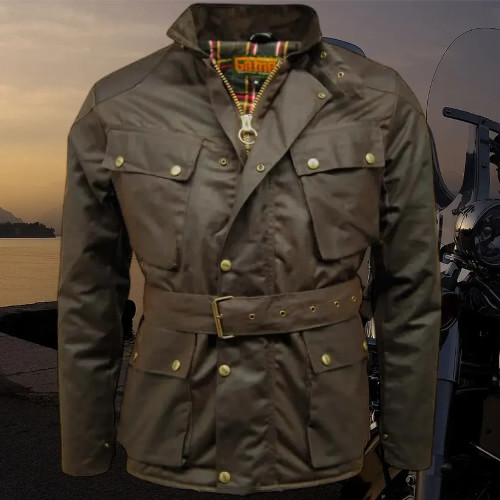 Quilted Wax Jacket - Game Speedway - Mens Waxed Cotton Coat