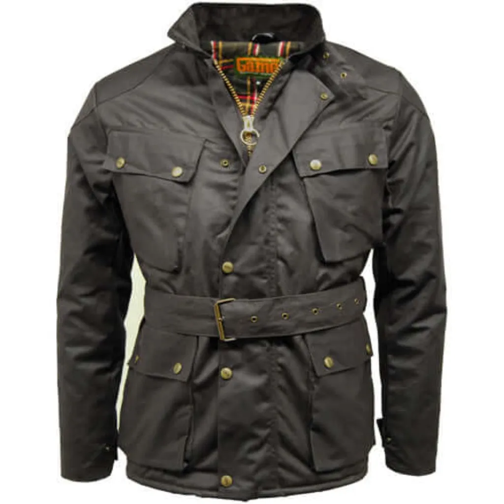 Quilted Wax Jacket - Game Speedway - Mens Waxed Cotton Coat