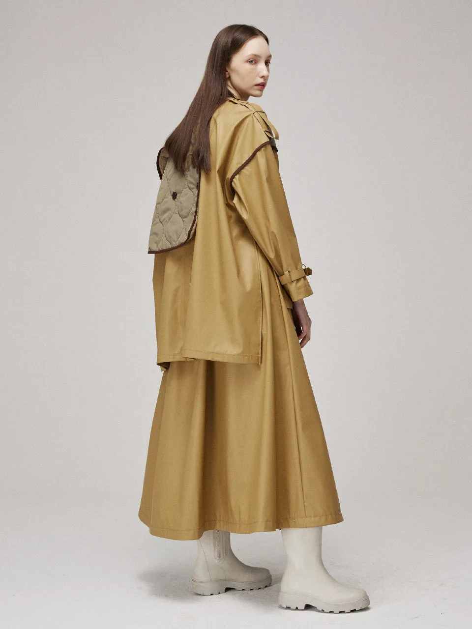 Quilting signature trench coat