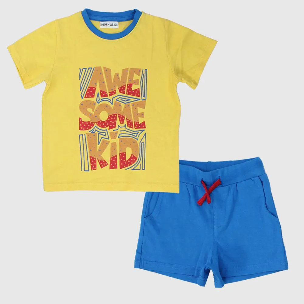 "Awesome Kid" Short-Sleeved Pajama