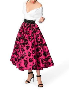 "Belle" Shirred Floral Skirt