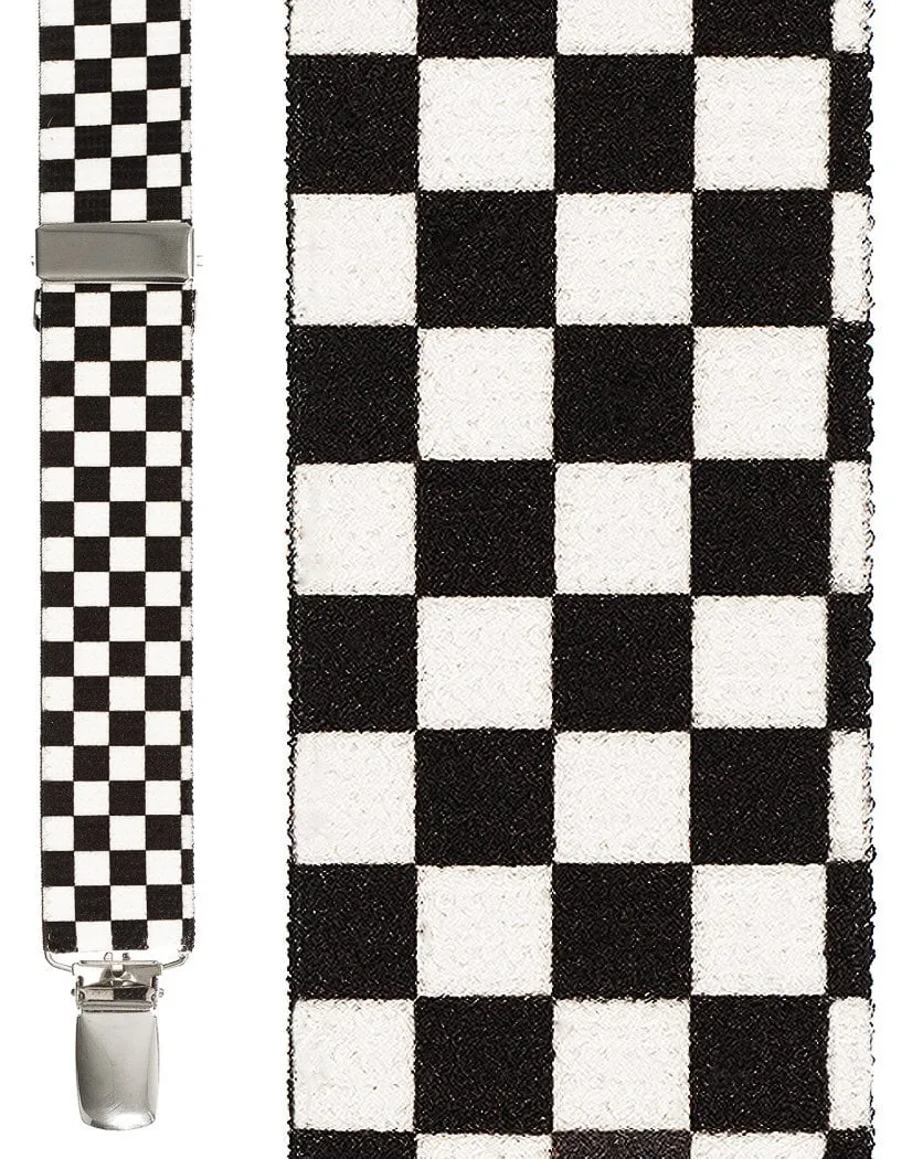 "Black & White Checkers" Suspenders