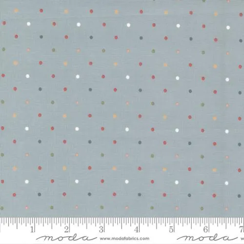 "Country Rose"-Magic Dot Smokey Blue by Lella Boutique for Moda