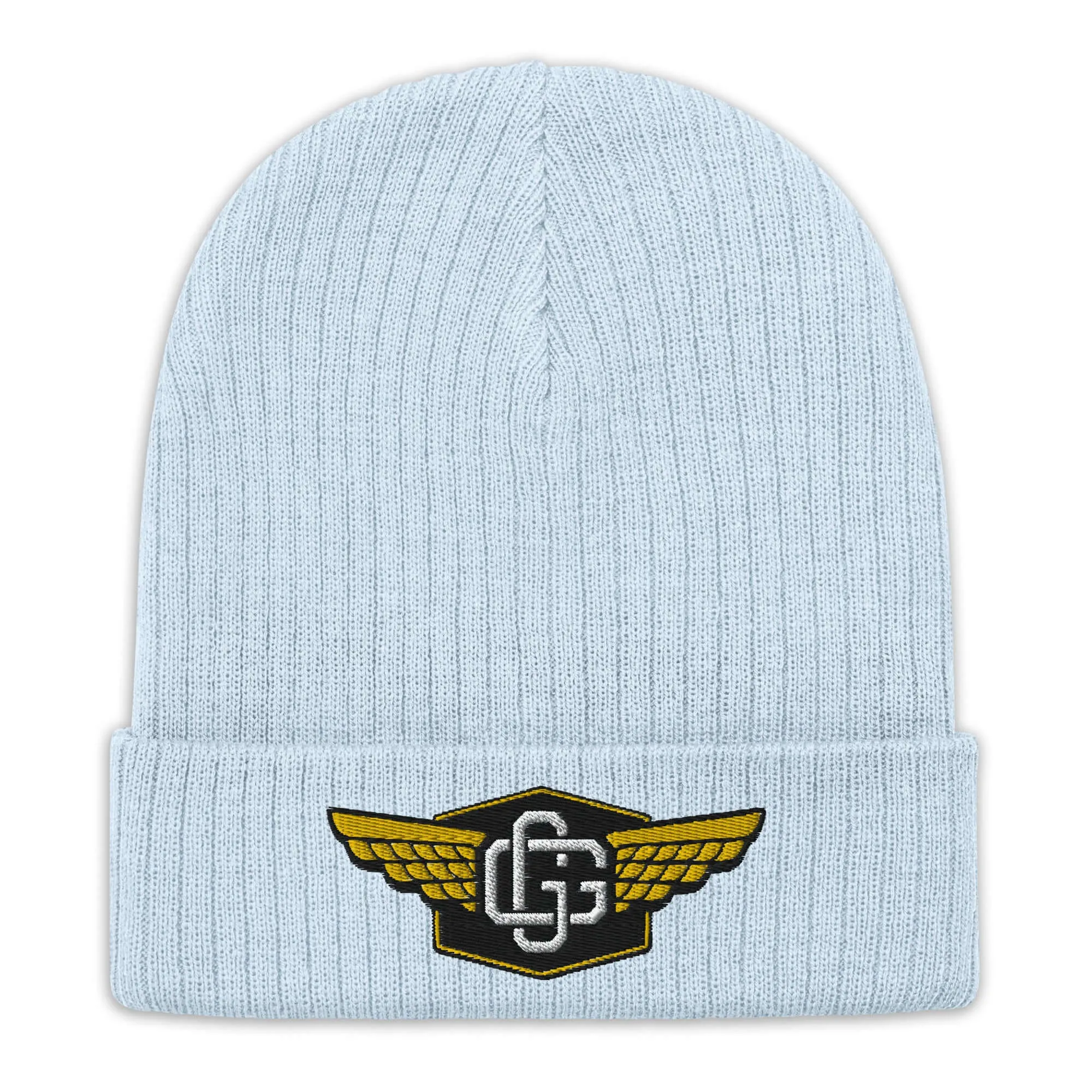 "Gold Wingz" Ribbed knit beanie (Color options available)