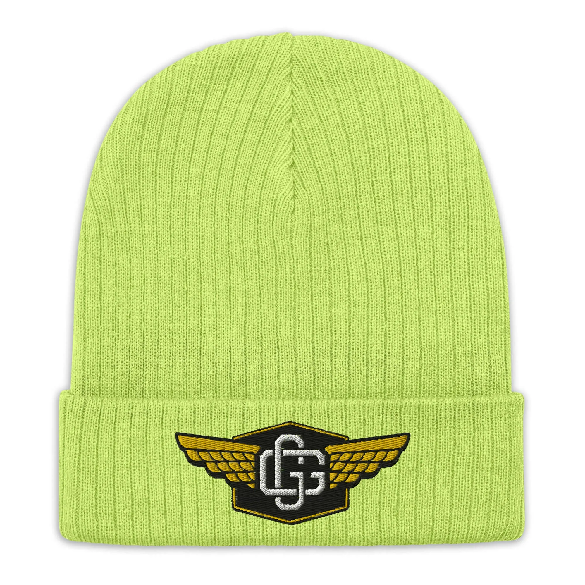 "Gold Wingz" Ribbed knit beanie (Color options available)