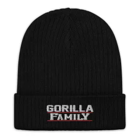 "Gorilla Family" Ribbed knit beanie (Color options available)