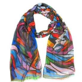 "Salmon Hunter" Eco Scarf by Native Artist, Don Chase