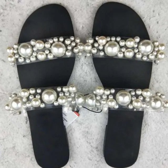 "Yasmin" Pearl Sandals