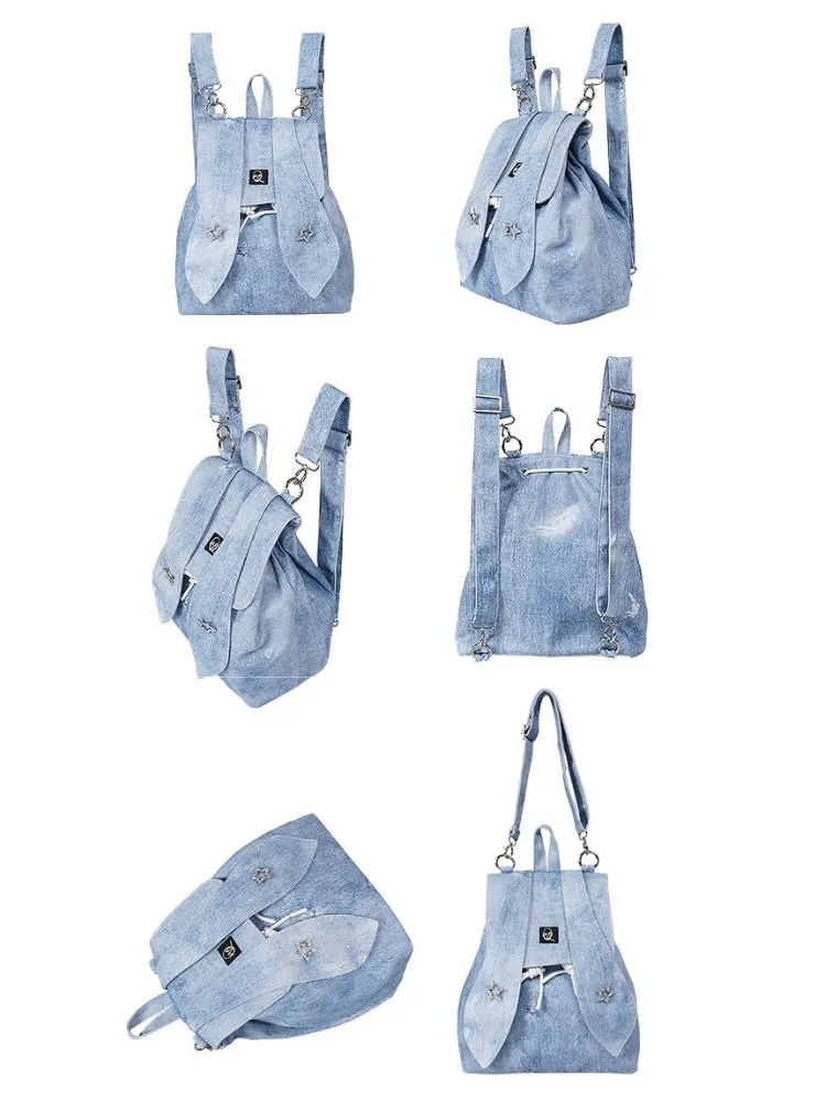 Rabbit design denim backpack【s0000001035】