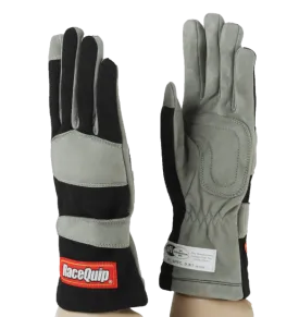 RaceQuip 351 Series 1 Layer Nomex Race Gloves - Black - Small - 351002