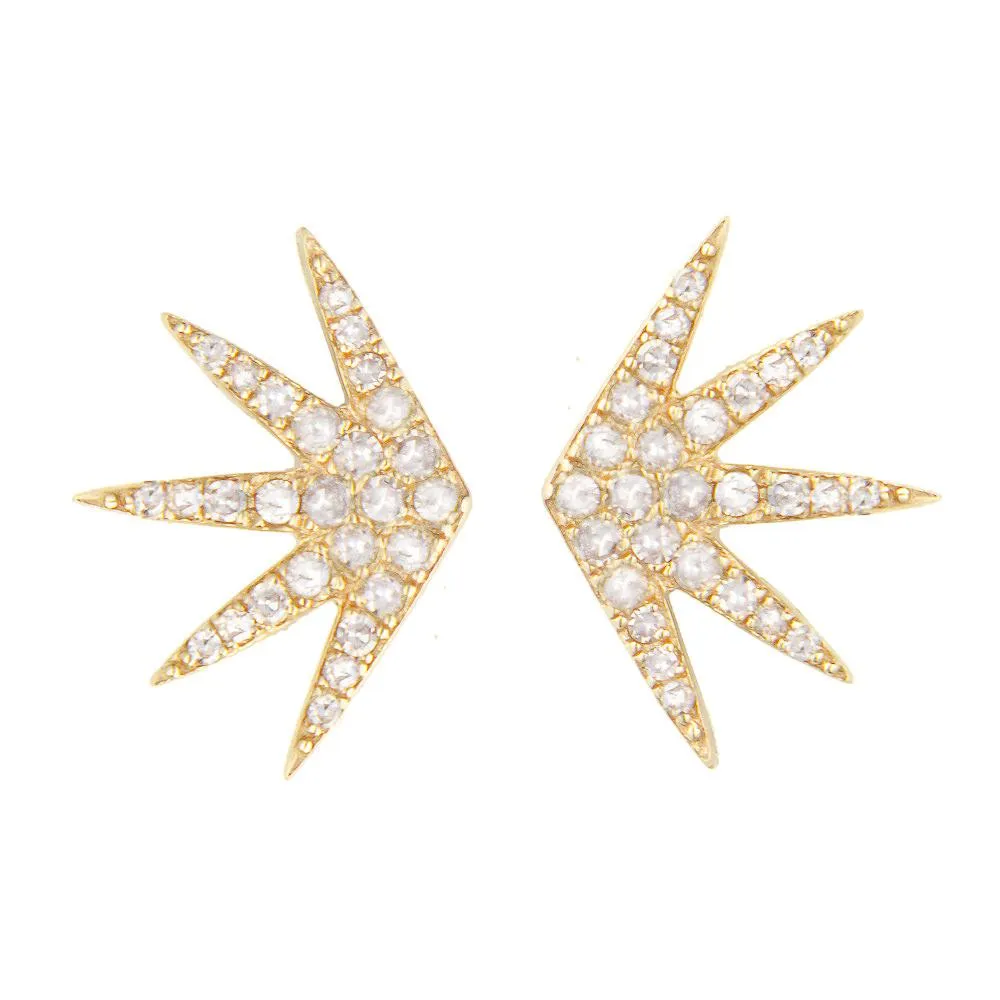 RADIATE DIAMOND EARRINGS, GOLD