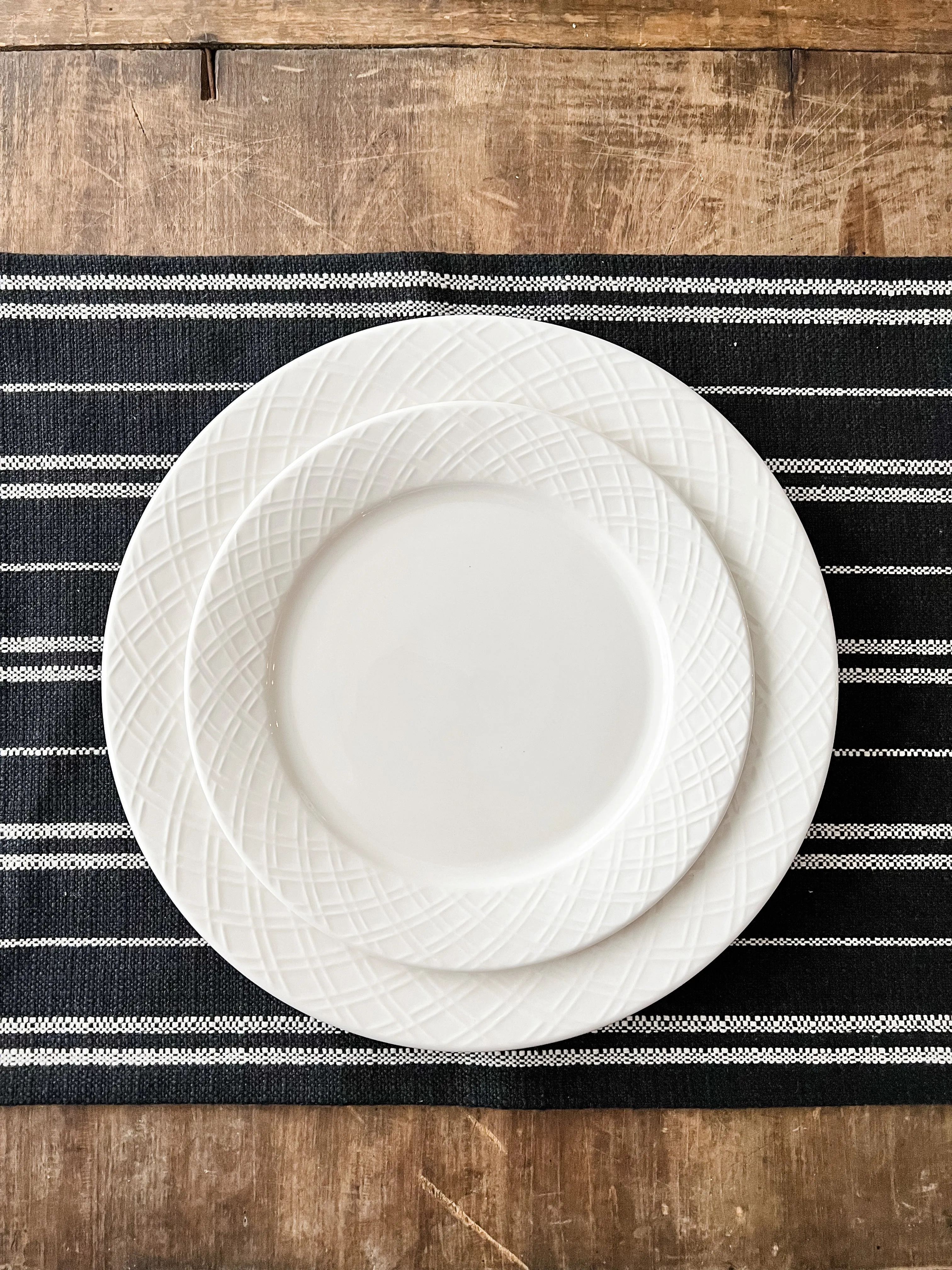 Railroad Stripe Woven Placemats Set of 2