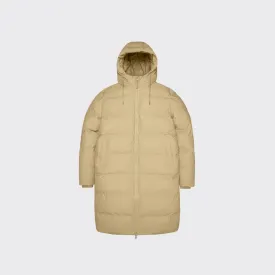 Rains Alta Long Puffer Jacket Sand