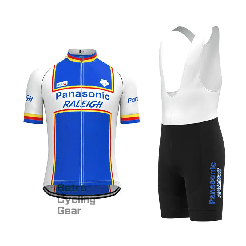 Raleigh Blue-Black Retro Long Sleeve Cycling Kit