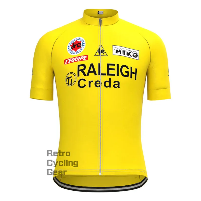 RALEIGH Yellow Retro Long Sleeve Cycling Kit