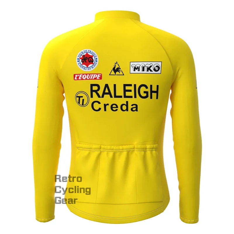 RALEIGH Yellow Retro Long Sleeve Cycling Kit