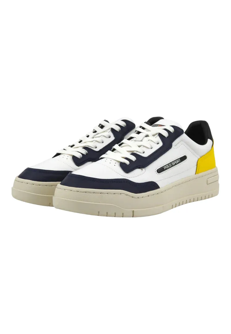 Ralph Lauren Sneakers | White/Navy/Yellow